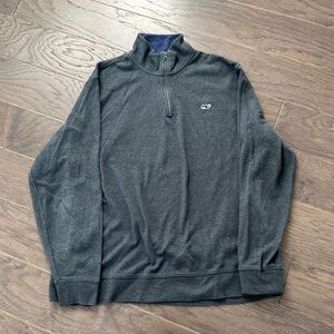 Long Sleeve quarter zip vineyard vines cotton mens shirt.